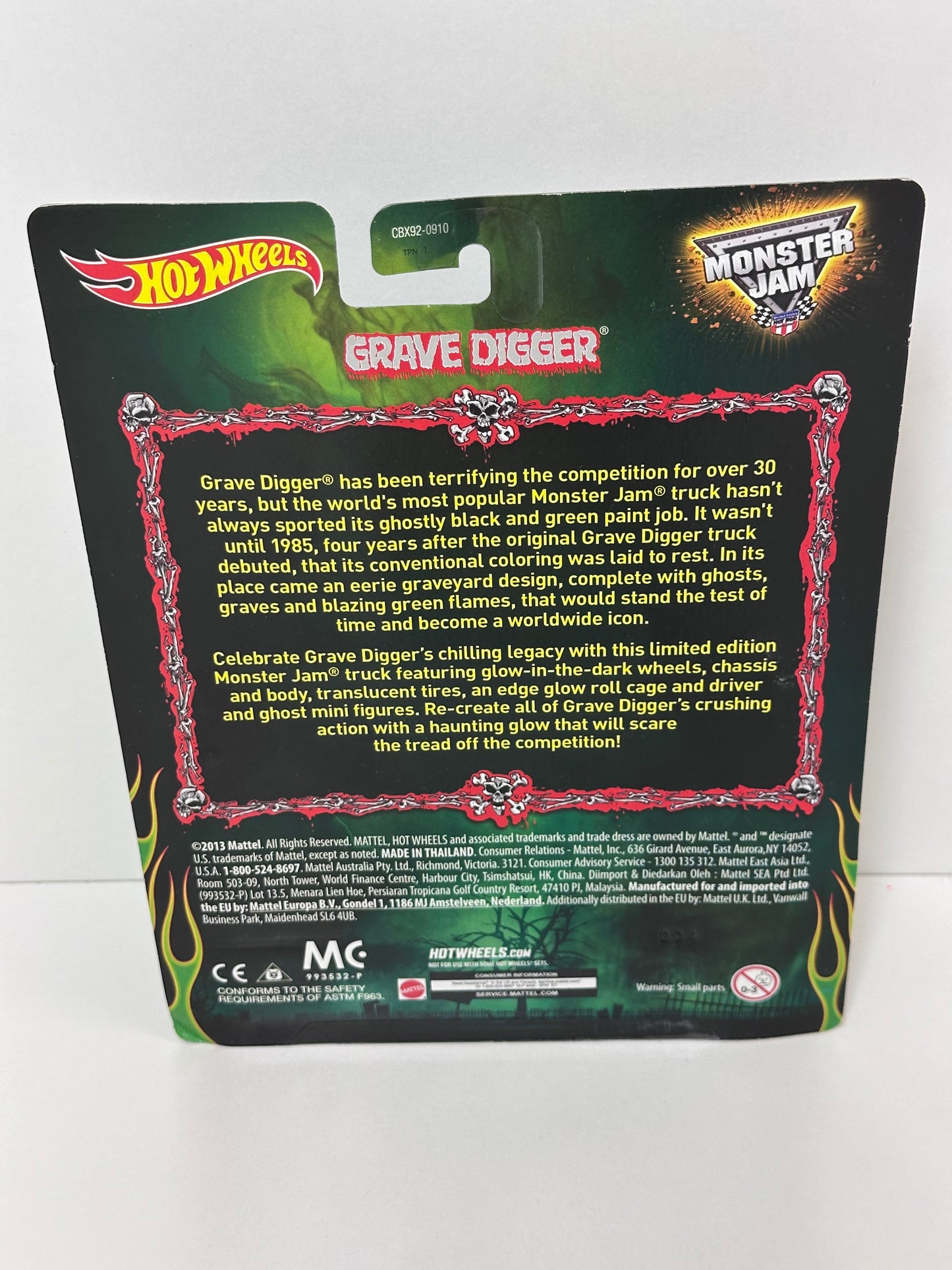 Grave Digger, Big Card 1:64 Hot Wheels/Monster Jam