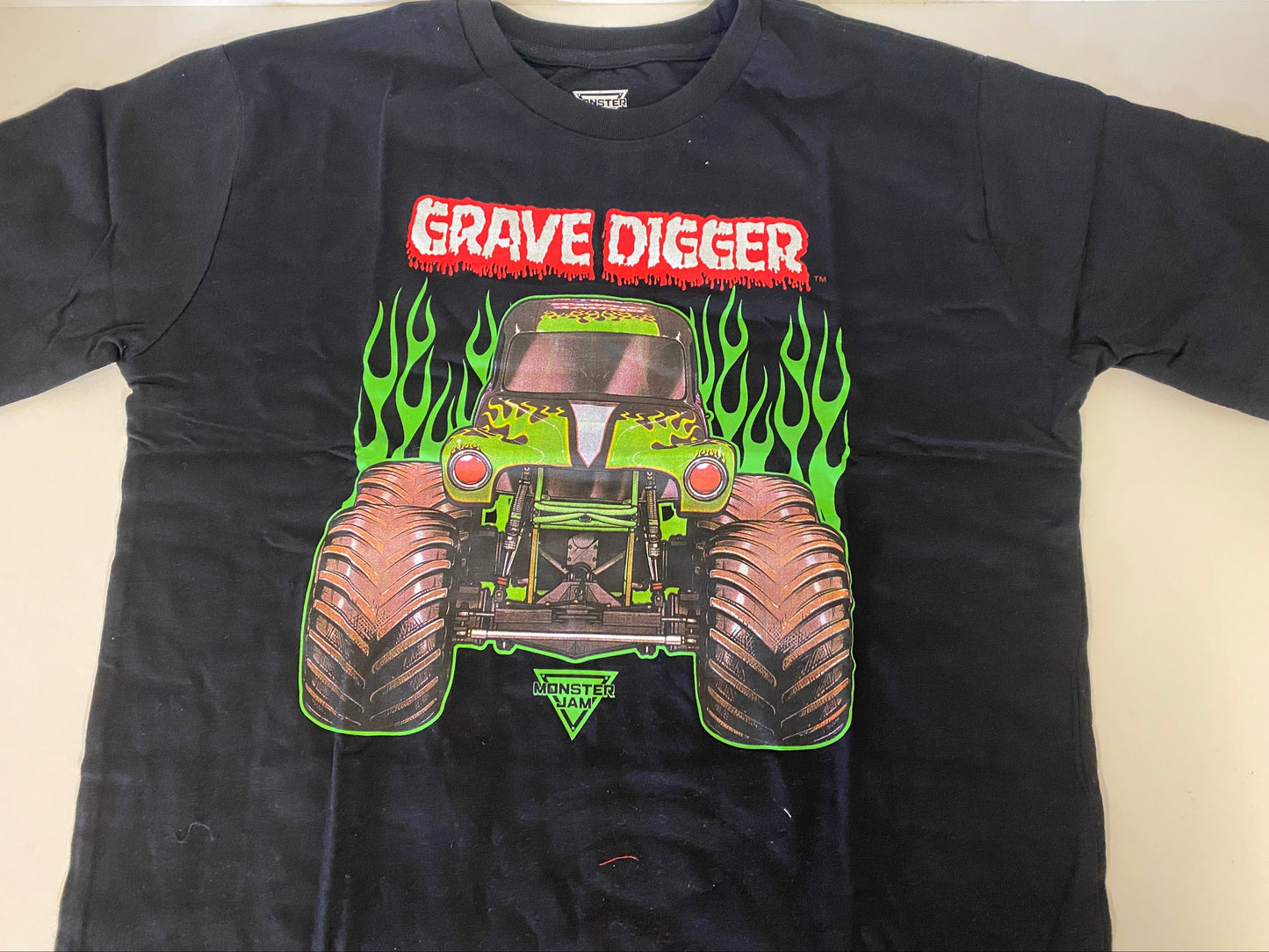 Monster Jam, Grave Digger,T-Shirt (Black, Cotton)