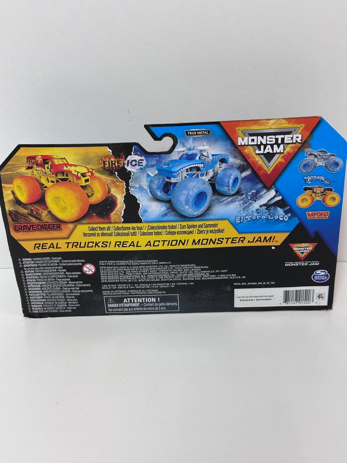 Grave Digger & El Toro Loco Fire & Ice Twin Pack 1:64