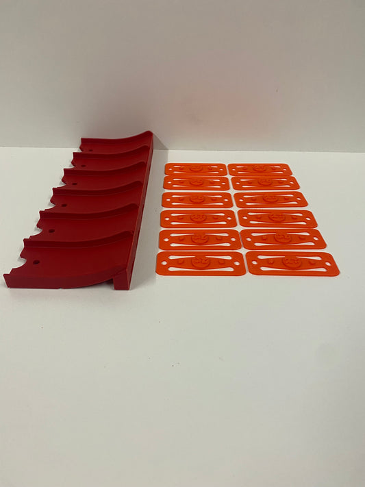 6 lane track Jump & x12 connectors (Hot Wheels 6-Lane track clip on)