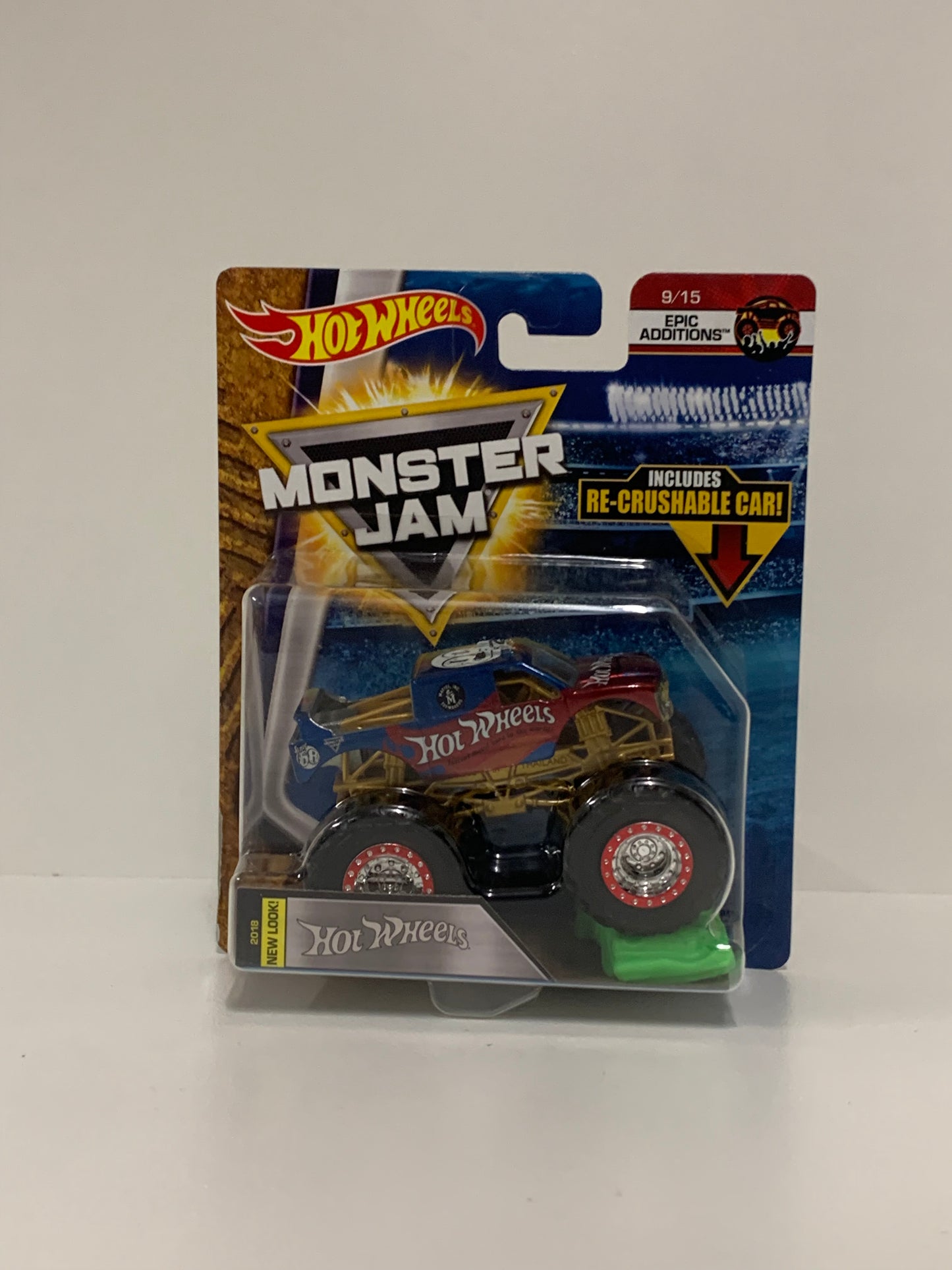 Hot Wheels 1:64 w/ RE- Crushable Car, Hot Wheels/Monster Jam