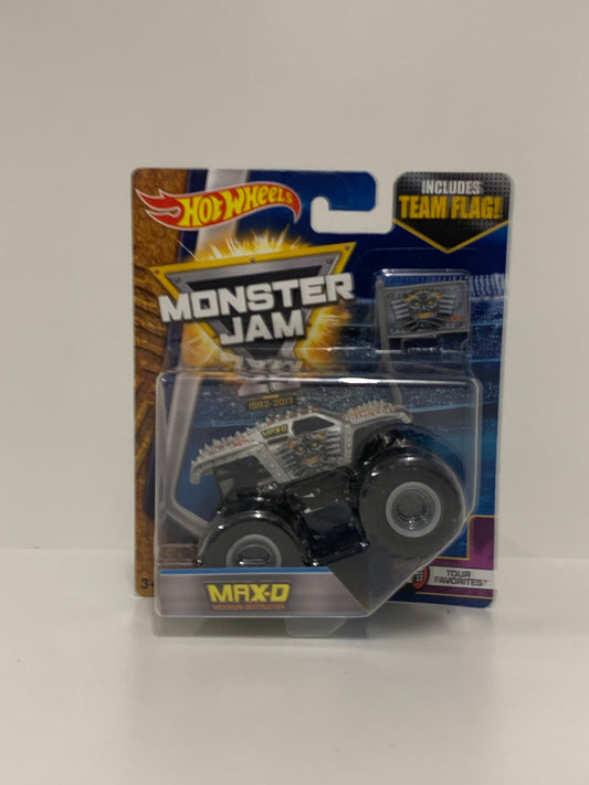 Max-D 1:64 w/Team Flag, Hot Wheels/Monster Jam