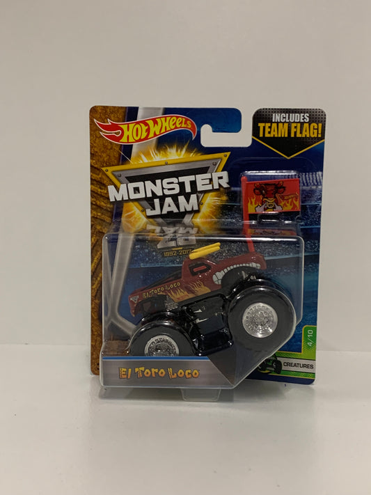 El Toro Loco (Red) 1:64 w/Team Flag, Hot Wheels/Monster Jam
