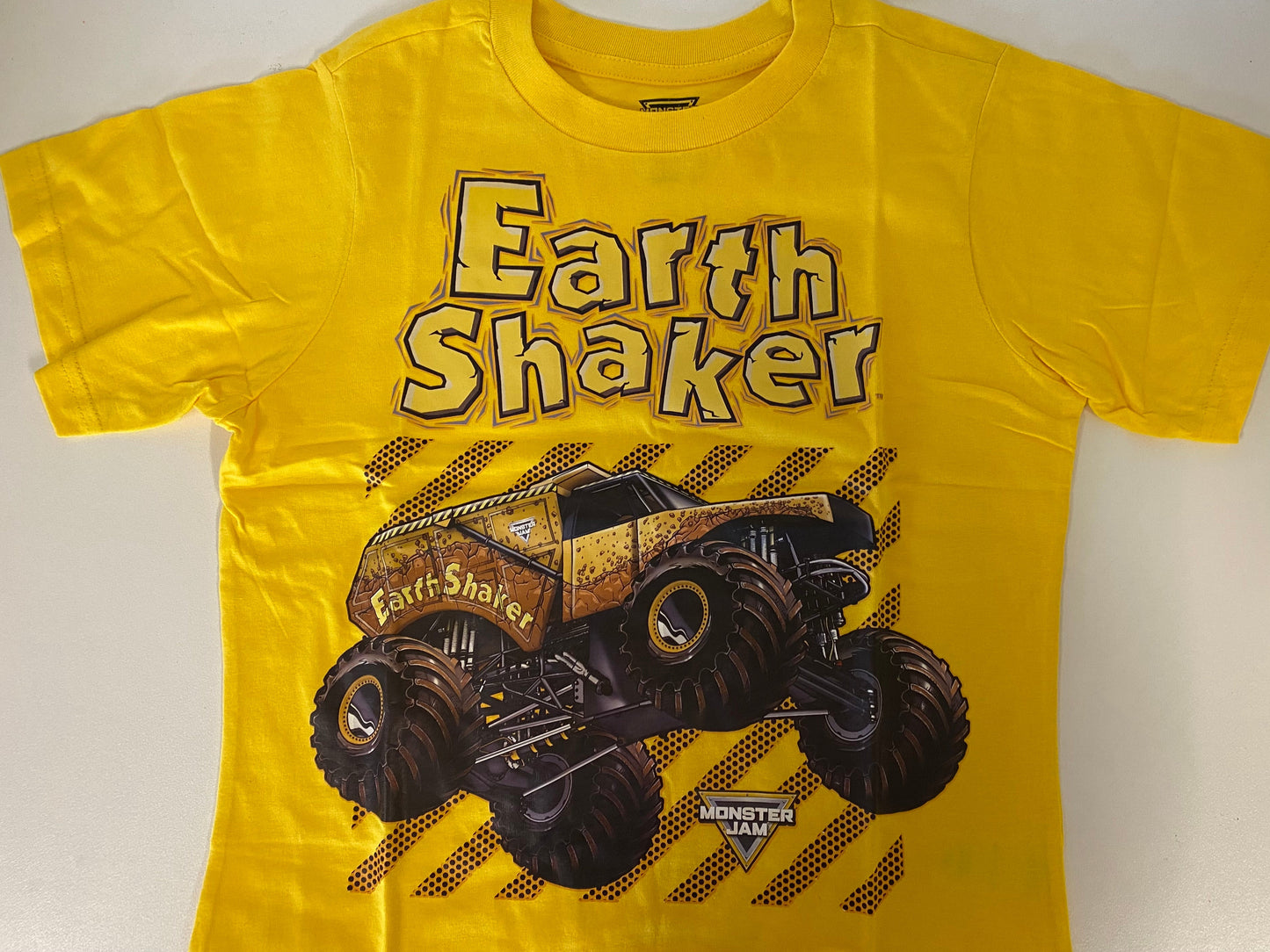 Monster Jam, Earth Shaker ,T-Shirt (Yellow, Cotton)