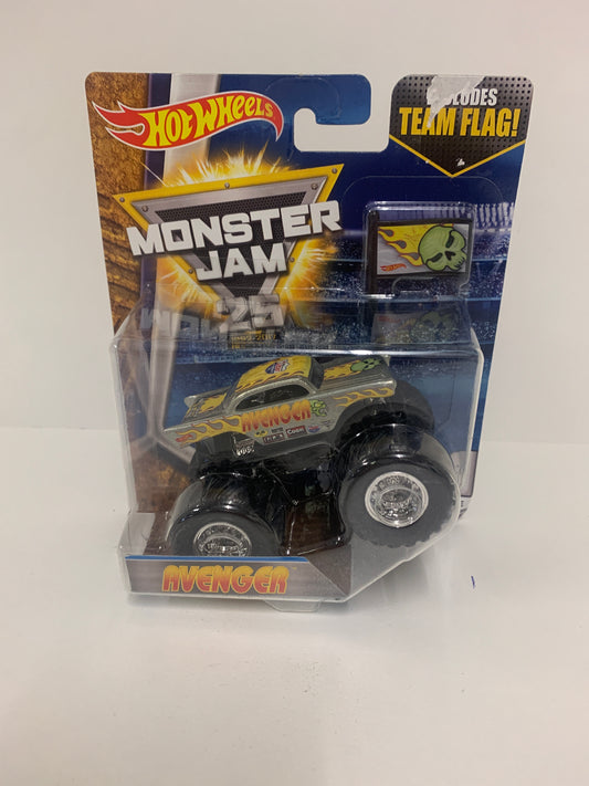 Avenger (silver) 1:64 w/Team Flag , Hot Wheels/Monster Jam