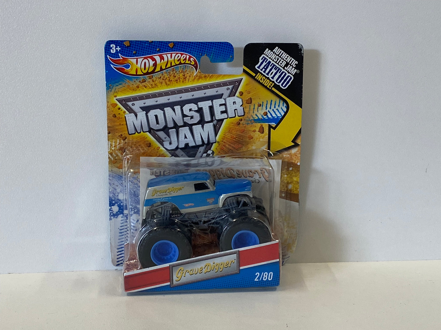 Grave Digger, w/tattoo, 1:64, Hot Wheels/Monster Jam