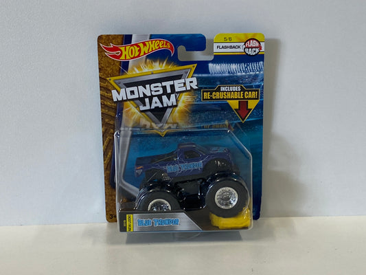 Blue Thunder, w/ Re crushable car, 1:64, Hot Wheels/Monster Jam