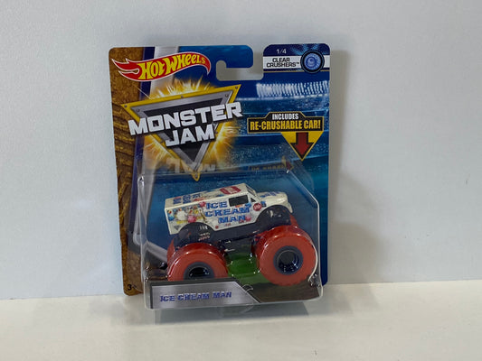 Ice Cream Man (Red Tyres) w/ Re-crushable car Hot Wheels/Monster Jam