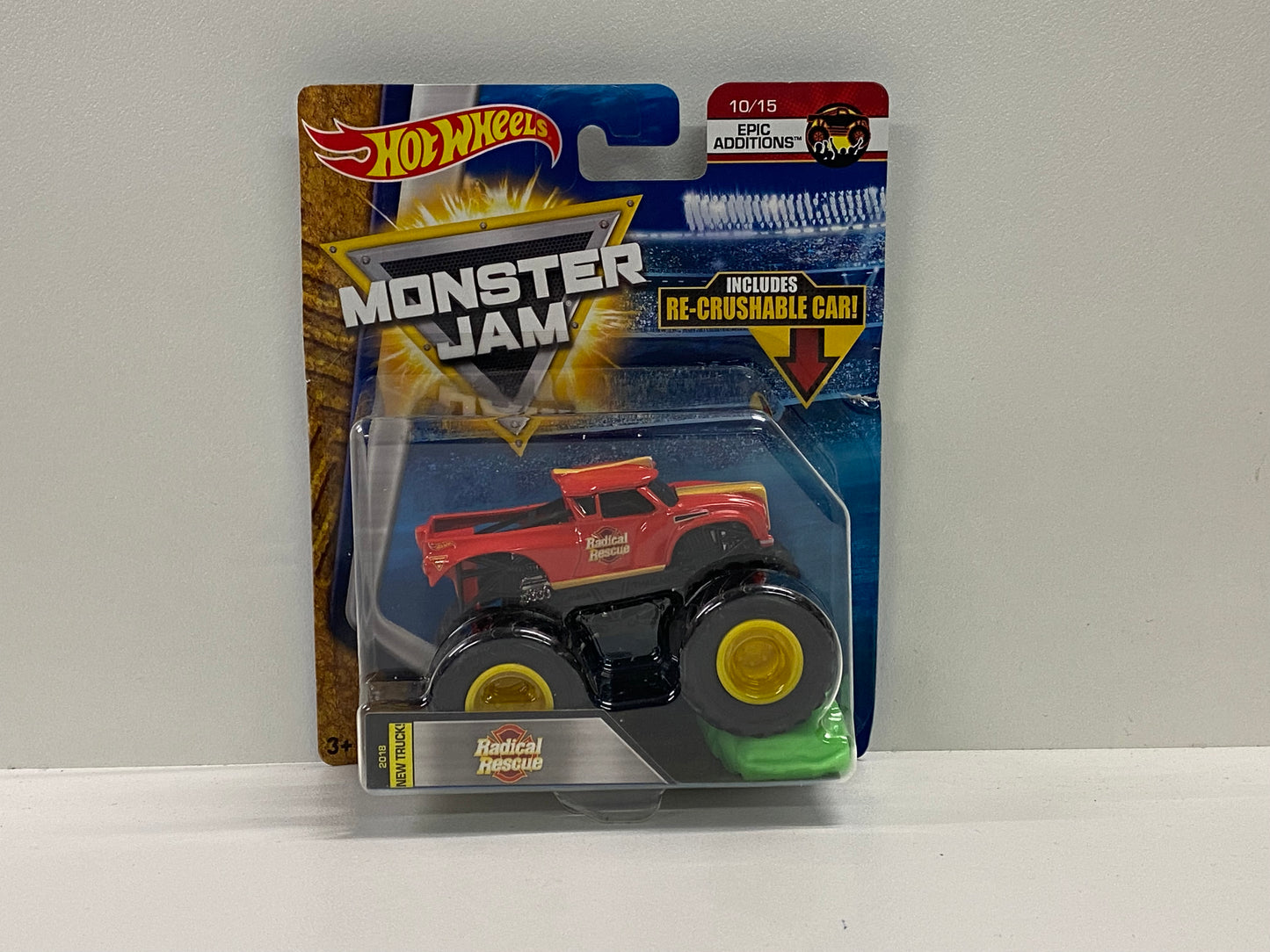 Radical Rescue, 1:64 w/ RE- Crushable Car, Hot Wheels/Monster Jam
